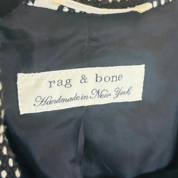 Rag & Bone Wool Micro Dot Black Blazer SZ medium - Picture 6 of 10